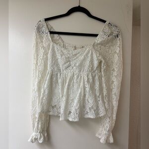 Altar'd State Cream Lace Blouse XS